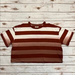 Madewell Dip-Dye Oversized Tee in Groton Stripe